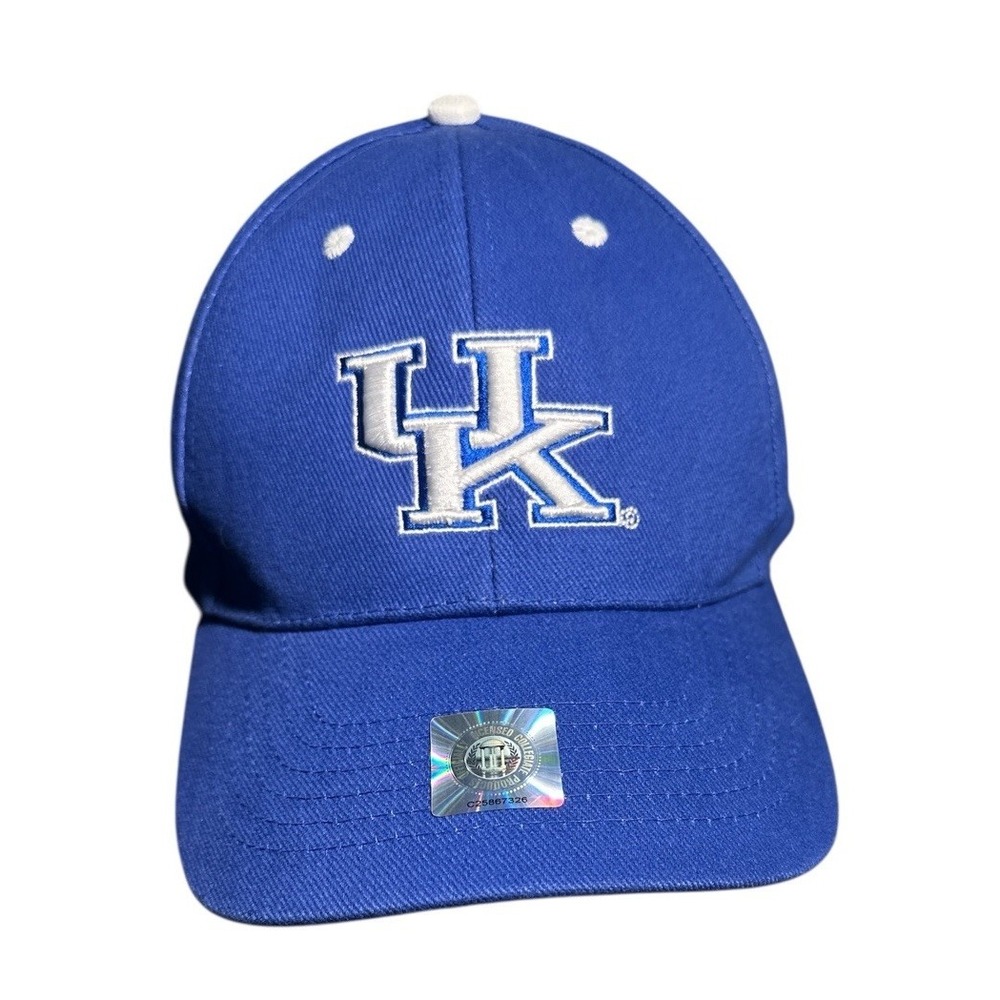 UK Kentucky Wildcats Strap Back Cap‎ Hat Blue White New Sports Embroidered